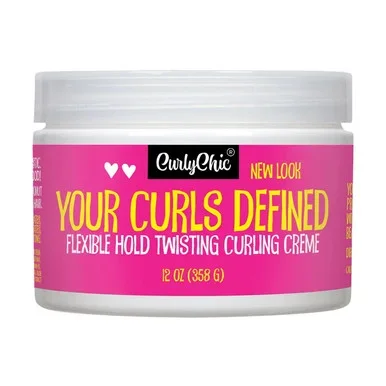 CurlyChic Your Curls Defined Gel Flexible Curling Cream, 12 Oz