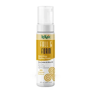 Lekair Fall & Form Anti Frizz Styling Foam Mousse 8 fl oz