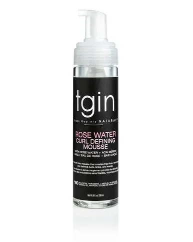 Tgin Rose Water Defining Mousse for Curly 8 fl oz