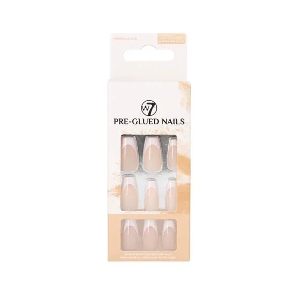 W7 PreGlued Nails French Coffin Makeup